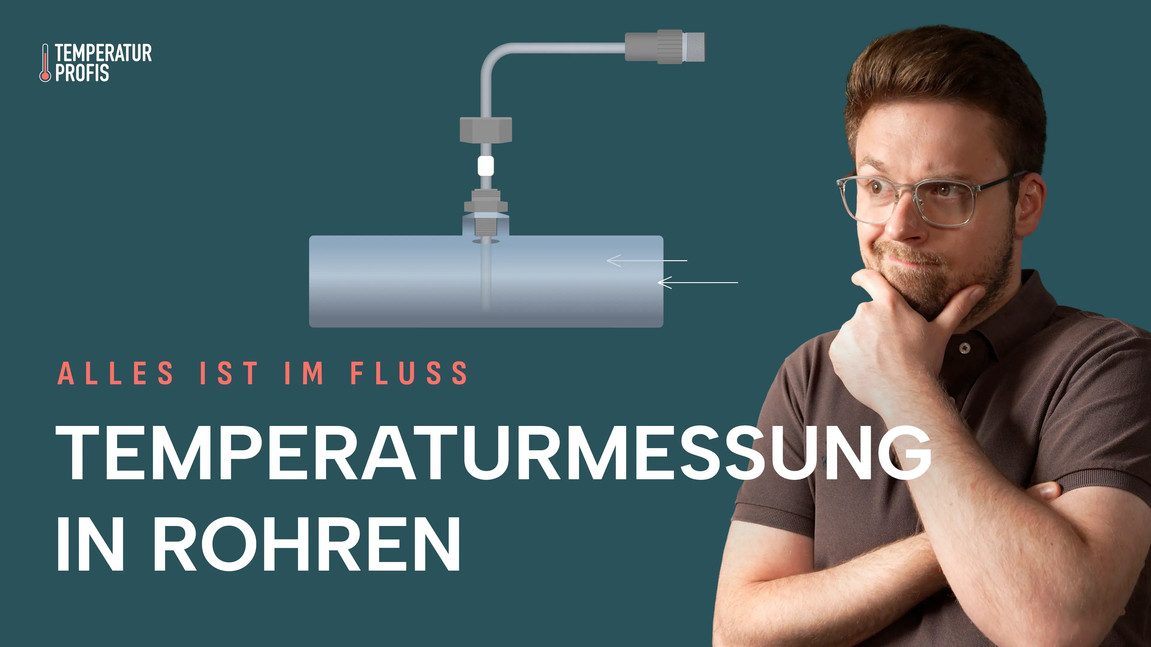 Messung der Durchfluss-Temperatur in Rohren