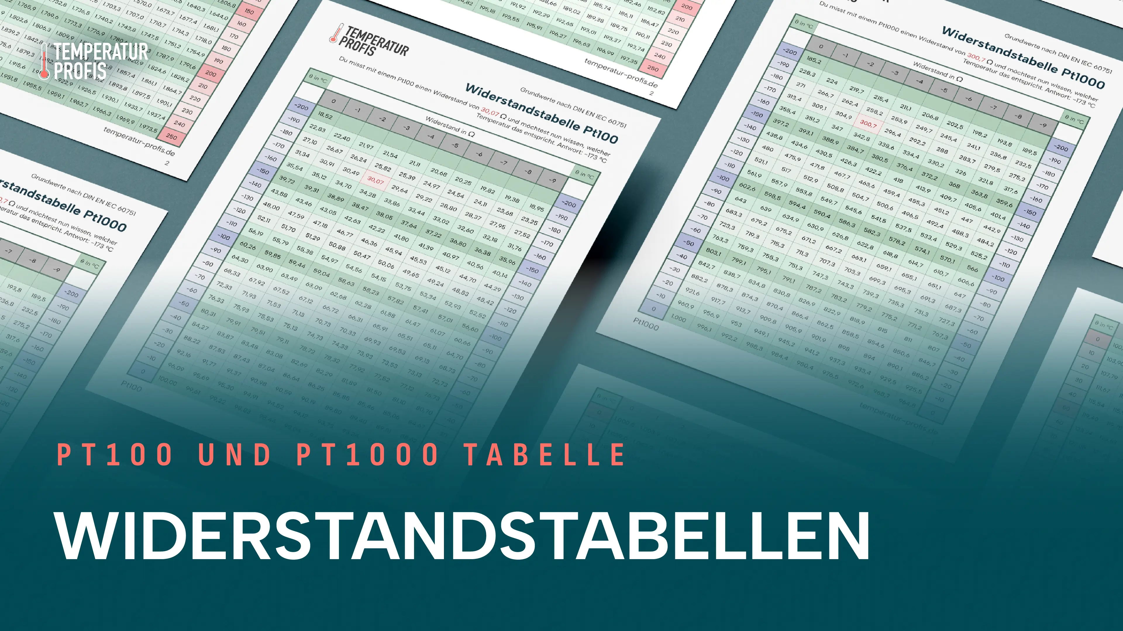 Pt100 Tabelle und Pt1000 Tabelle: Widerstandstabelle zum Download